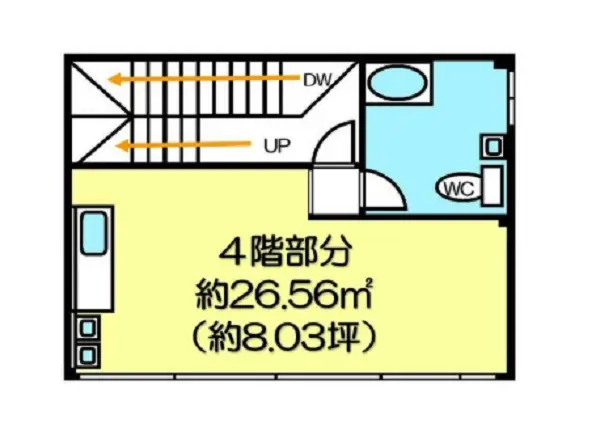 貸店舗(事務所仕様)の平面図