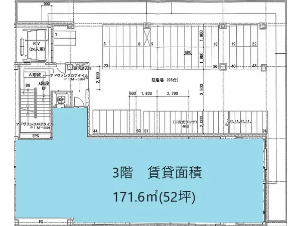 東十条のスケルトン物件の平面図