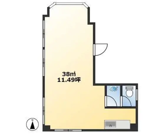 武蔵境の事務所仕様物件の平面図