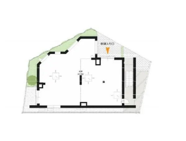 貸店舗(スケルトン)の平面図
