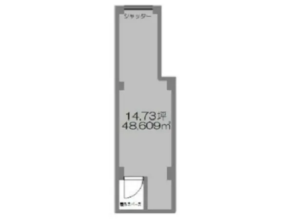 穴守稲荷のスケルトン物件の平面図