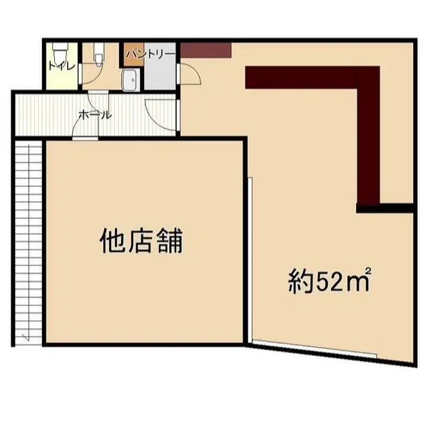 スナック・パブの居抜き物件の平面図