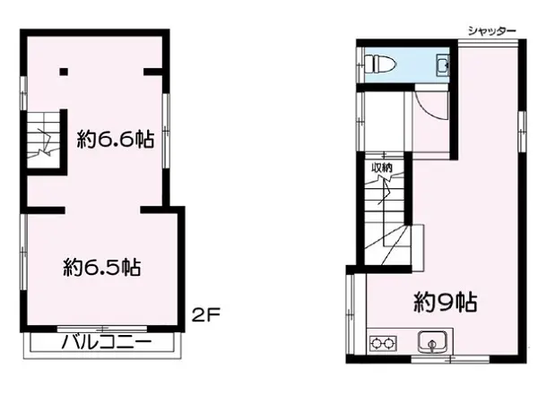 貸店舗(スケルトン)の平面図