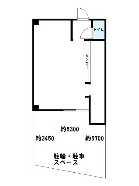 谷塚の居酒屋居抜きの平面図