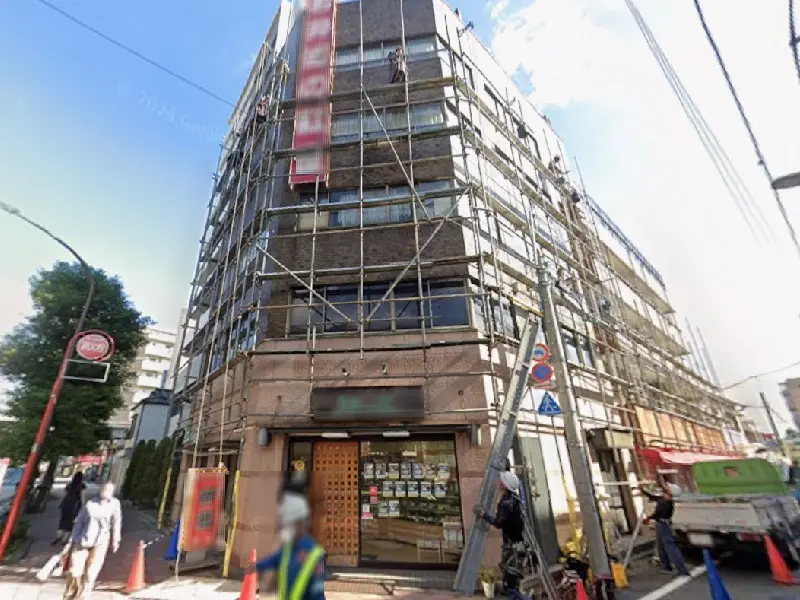 大森海岸のスケルトン店舗物件の外観