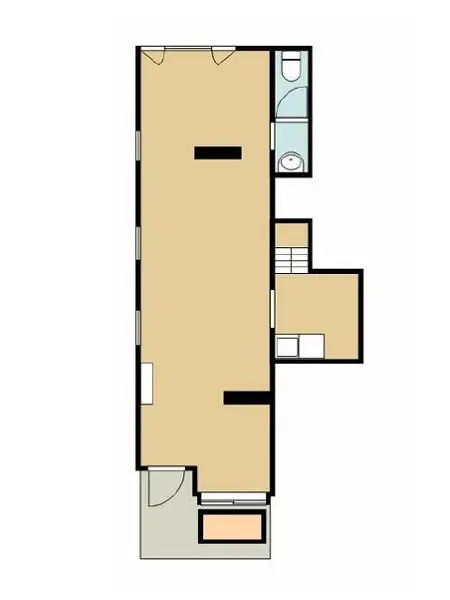 鶴見市場の事務所仕様物件の平面図