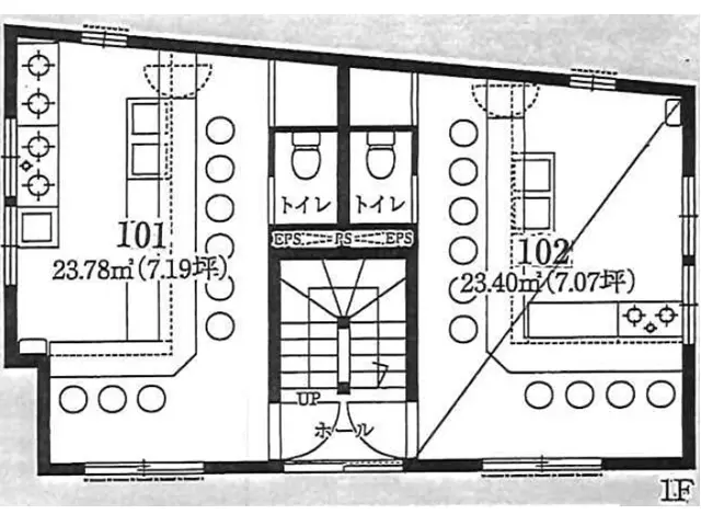 貸店舗(リース)の平面図
