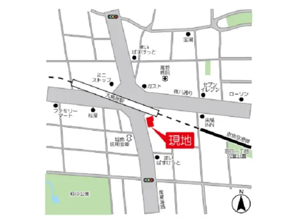 大鳥居の事務所仕様店舗物件の地図