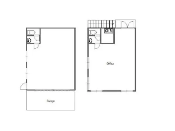 市川の事務所仕様店舗物件の平面図