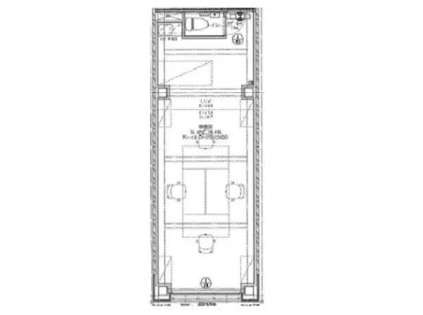浜町の事務所仕様店舗物件の平面図