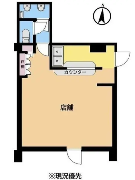 蕨のスナック・パブ居抜きの平面図