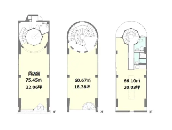 糀谷の事務所仕様物件の平面図