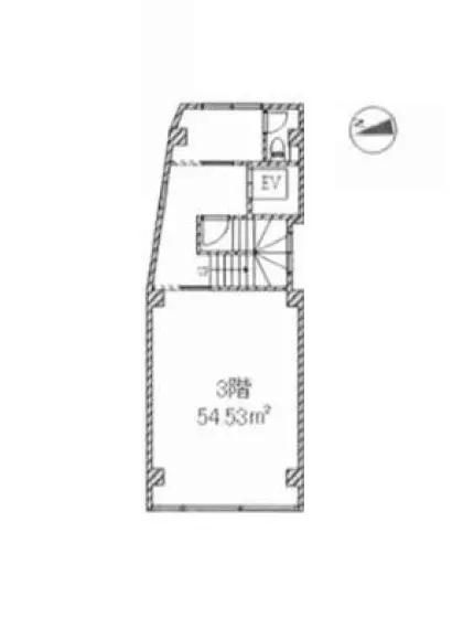 三田の居抜き店舗の平面図