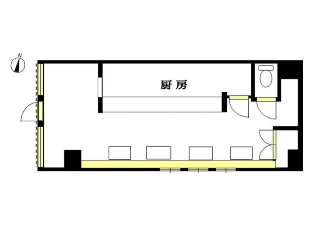 雑色のインド・ネパール料理居抜きの平面図
