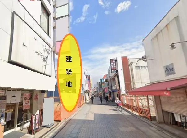 貸店舗(スケルトン)の外観