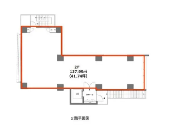 大宮のスケルトン物件の平面図