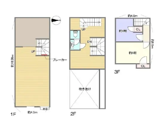 小川町の居抜き店舗の平面図