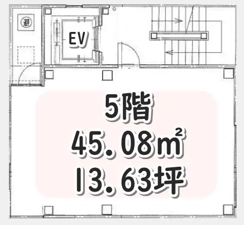 築地の居抜き店舗の平面図