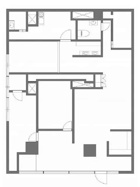 市川の居抜き店舗の平面図
