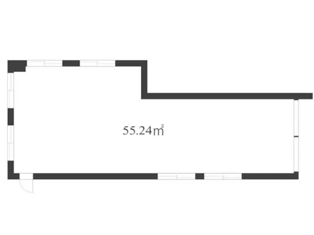 貸店舗(スケルトン)の平面図
