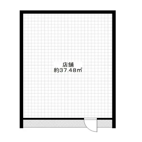 中野のスケルトン店舗物件の平面図