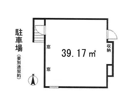 市が尾の居抜き店舗の平面図