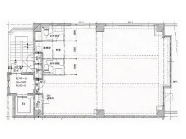 早稲田の事務所仕様物件の平面図