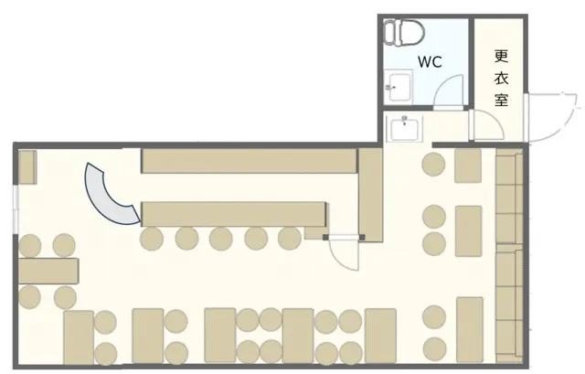 越谷の居抜き店舗の平面図