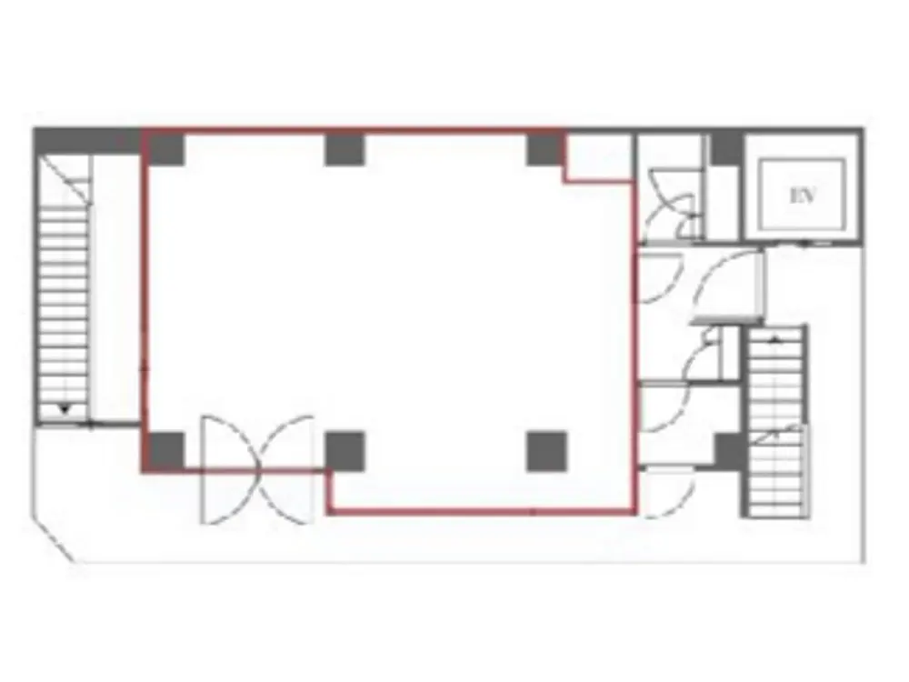 貸店舗(スケルトン)の平面図