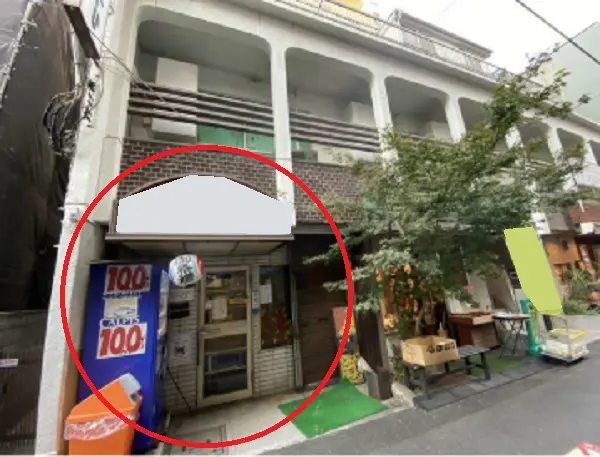 貸店舗(スケルトン)の外観