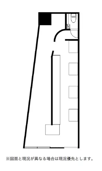 定食屋の居抜き物件の外観