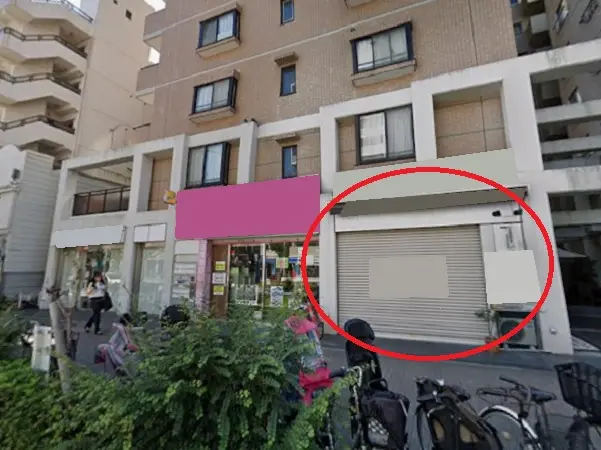 貸店舗(スケルトン)の外観