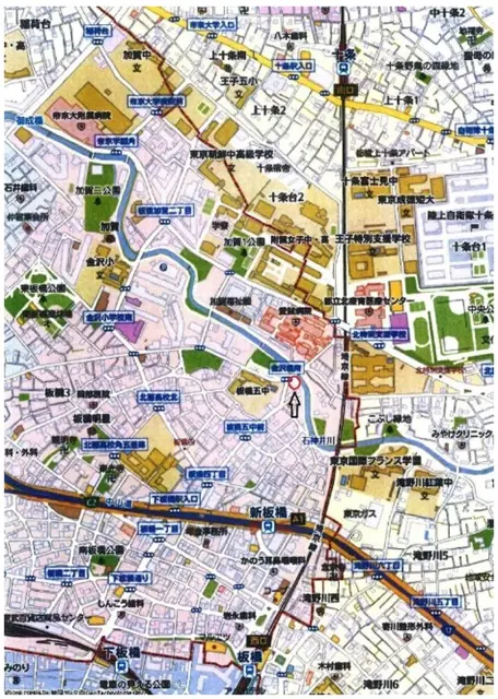 新板橋の居抜き店舗の地図