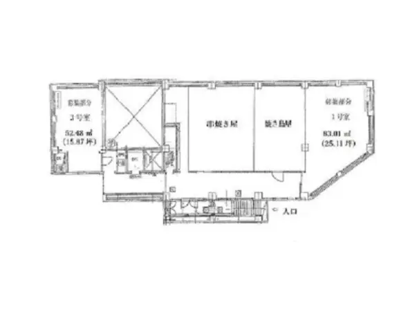 古淵のスケルトン物件の平面図
