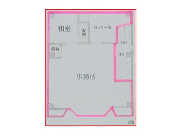 貸店舗(事務所仕様)の平面図