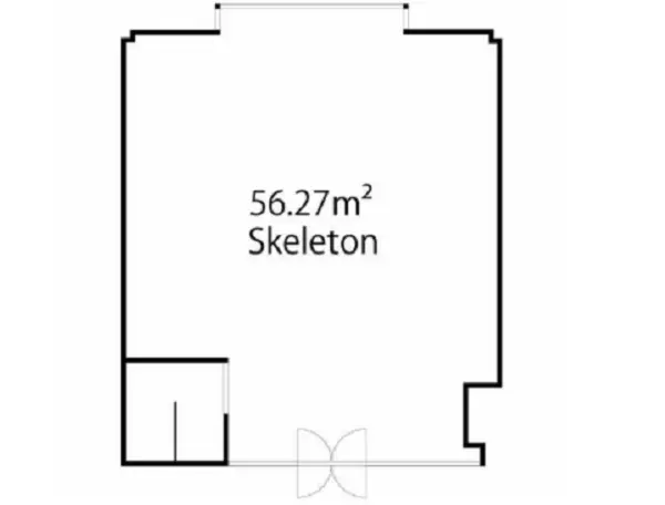 小田急相模原のスケルトン物件の平面図