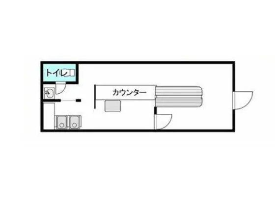 BAR・ショットバーの居抜き物件の平面図