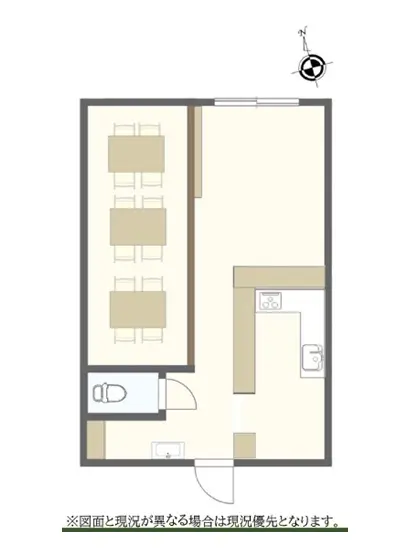 橋本の居酒屋居抜きの平面図