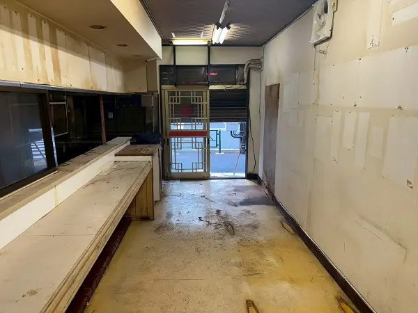 ラーメンの居抜き物件の内装