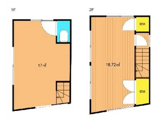 武蔵小山の事務所仕様物件の平面図