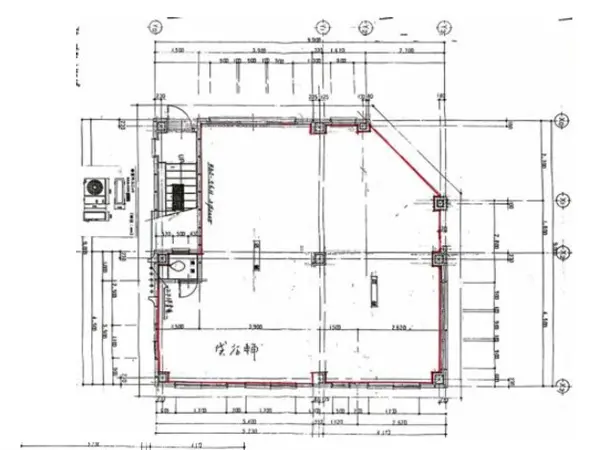 小田急相模原の定食屋居抜きの平面図