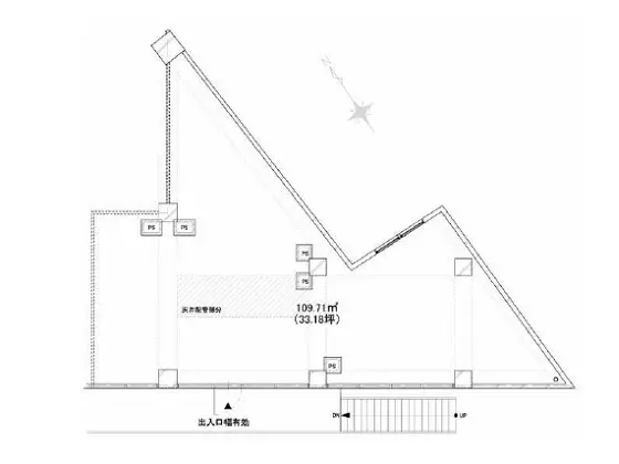 貸店舗(スケルトン)の平面図