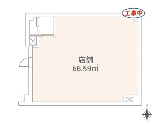 蒔田のスケルトン物件の平面図