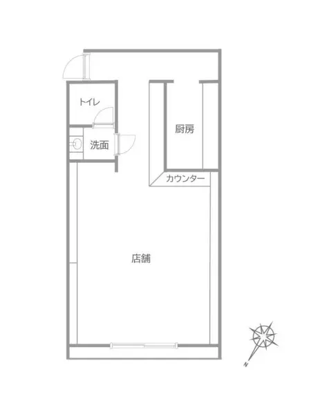 東久留米の物販居抜きの平面図