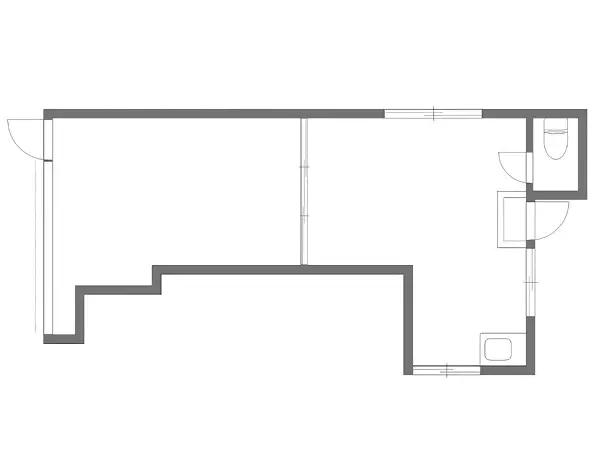 入谷の事務所仕様店舗物件の平面図