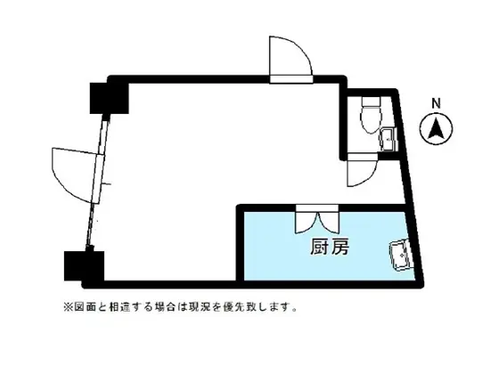 大師前の居抜き店舗の平面図