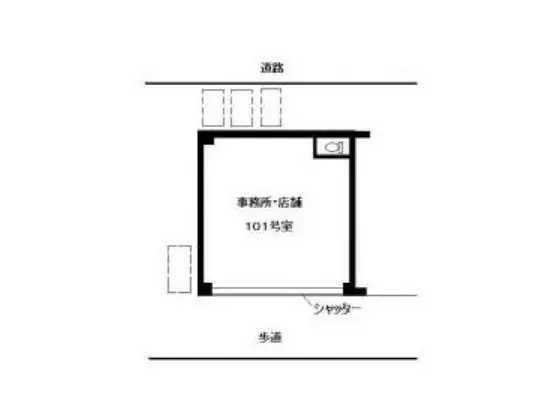 貸店舗(スケルトン)の平面図