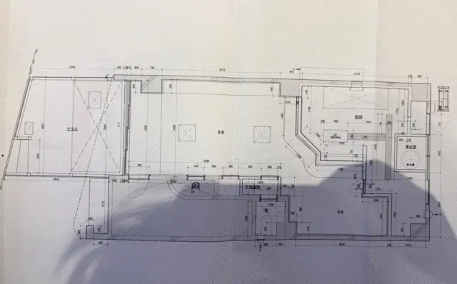 横浜の中華料理居抜きの平面図