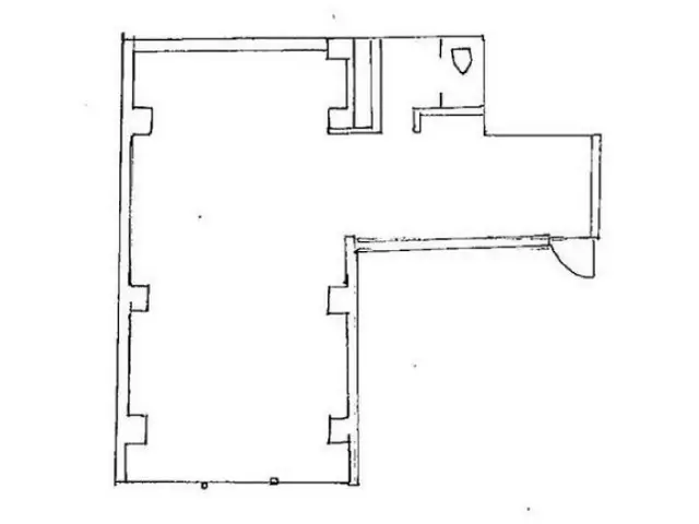 平塚の事務所仕様店舗物件の平面図