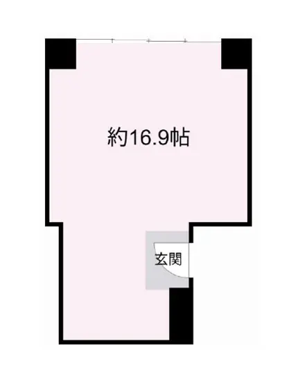 大泉学園のスケルトン店舗物件の平面図